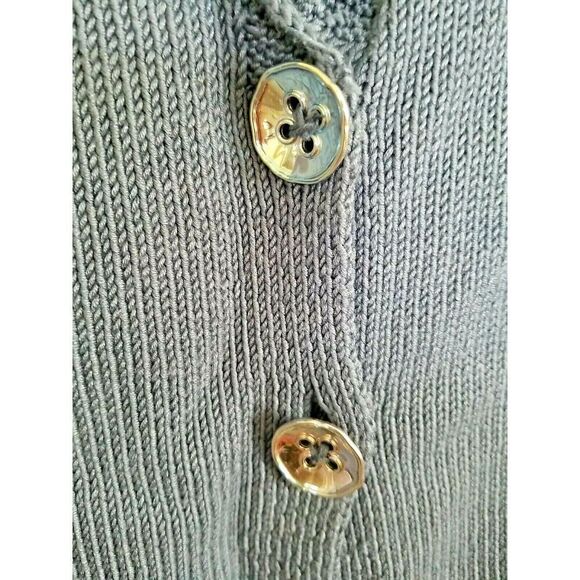 Dismero Women's‎ Vintage 1980's Cropped Cardigan Sweater Blue/Gray Size Large - Picture 4 of 6